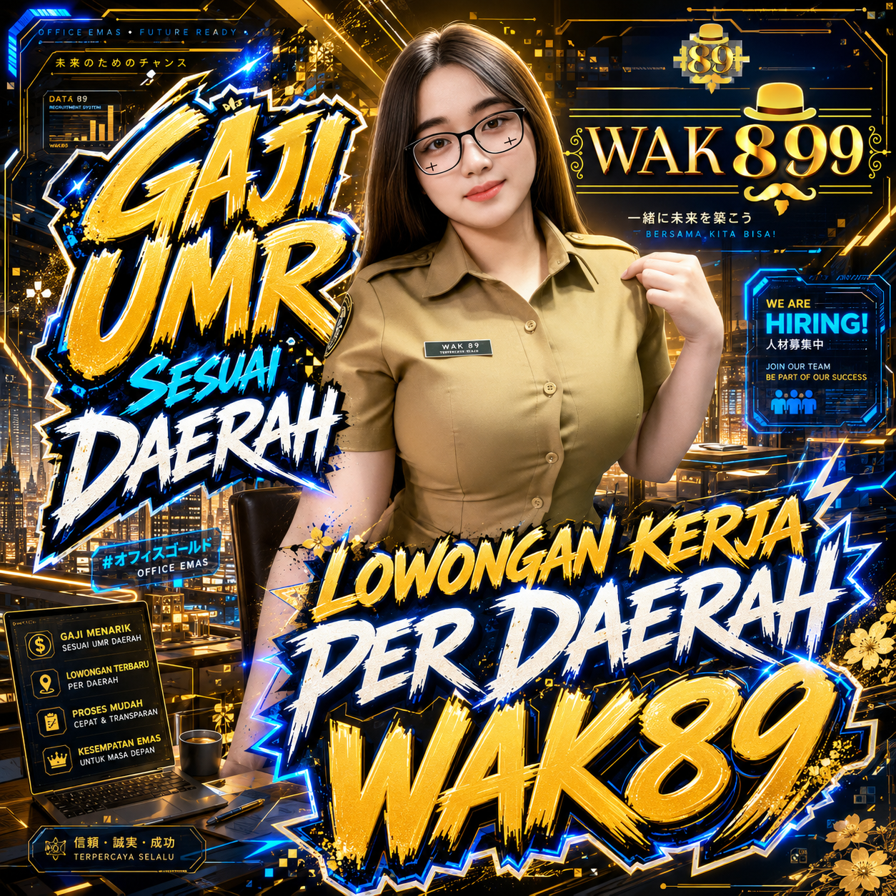 Banner WAK89 lowongan kerja customer service pabrik makanan